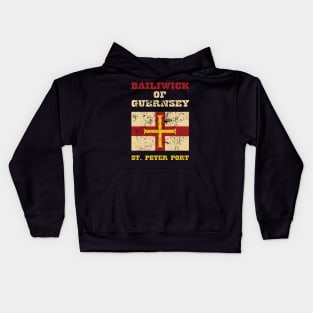 Flag of Bailiwick of Guernsey Kids Hoodie